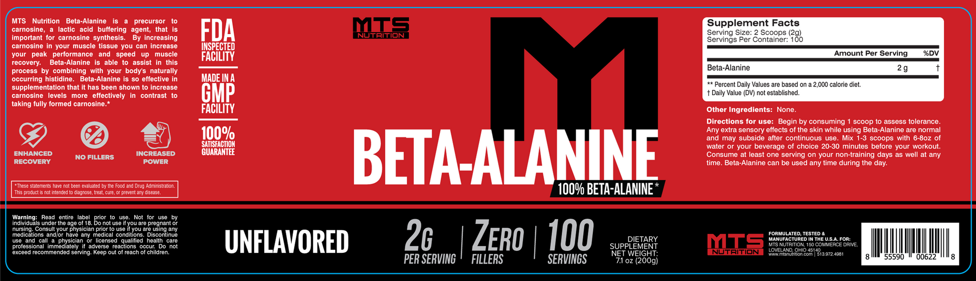 Beta Alanine™ Peak Performance Enhancer - MTS Nutrition