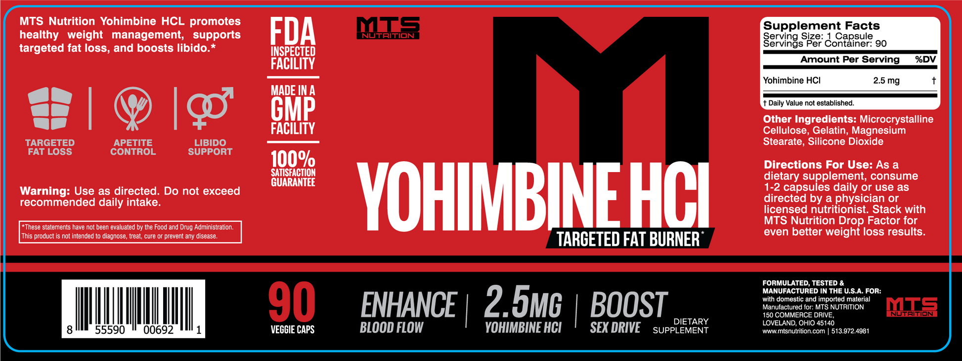 Yohimbine HCL™ Alpha Receptor Inhibitor - MTS Nutrition